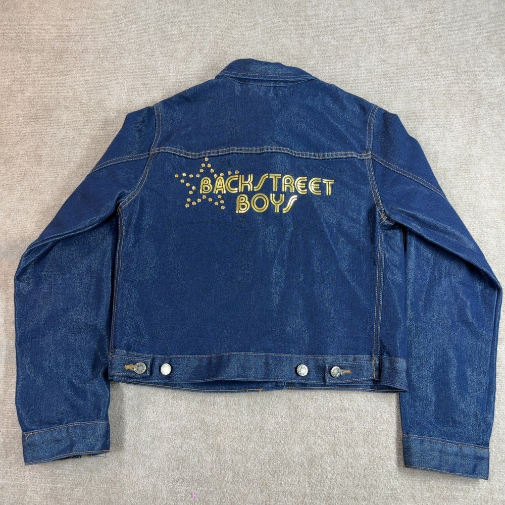 Vintage 90s Backstreet Boys Denim Jacket GIANT Made In USA Women's Sz L/XL